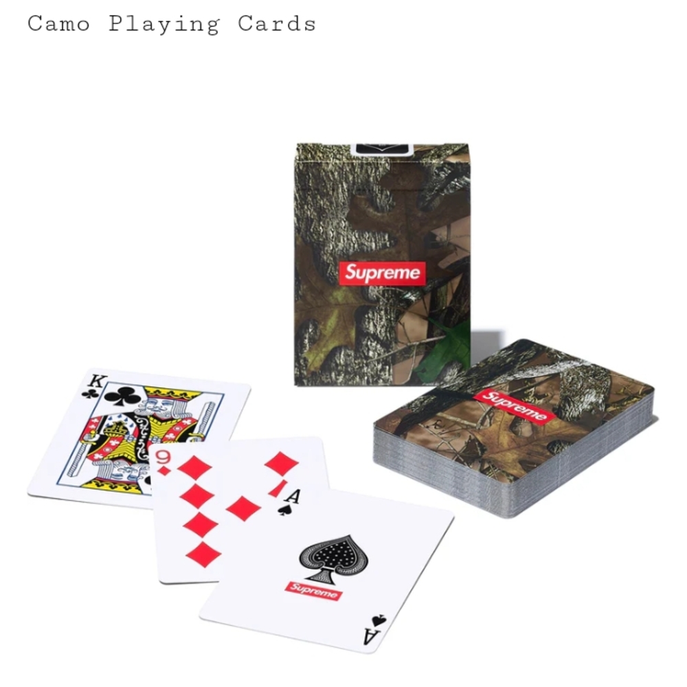 Supreme Camo Playing Cards SS25 New Ships Fast